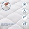 Bedluxury Dual Layer 3 Inch Memory Foam Mattress Topper Twin XL Size，2 Inch Gel Memory Foam and 1 Inch Cooling Pillow Top Mattress Pad Cover for Back Pain，Comfort Support & Pressure Relief - Image 7