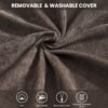 Bean Bag Chair Bed - Bean Bag Bed with Luxury 230GSM Suede Washable Cover, Giant Bean Bag Chairs for Adults 40D Memory Foam, Convertible Beanbag from Chair to Floor Mattress Sofa Bed, (Full, Charcoal) - Image 8