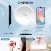 20X Magnifying Mirror with Light, 20x Magnifying Mirror with 3 Suction Cups, 3 Color Dimmable Lighted Makeup Magnifying Mirror, 6'' Travel Magnifying Mirror, 20x Magnification with Tweezers & Scissors - Image 7