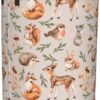 38L Round Laundry Hamper Forest Little Animals Storage Basket Waterproof Coating Deer Squirrel Fox Hedgehog Bird Organizer Bin For Nursery Clothes Toys - Image 3