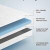 3 Inch Gel Memory Foam Mattress Topper Twin, Medium Firm Foam Mattress Topper, Plush Foam Bed Topper for Pressure Relief, Removable Cover, CertiPUR-US Certified - Image 4