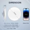 6" 20X Magnifying Mirror with 3 Suction Cups and 360° Adjustable Stand, Large Makeup Mirror with 20X Magnification for Handheld, Table, Wall-Mounted, Travel Compact Magnifier Mirror with Tweezers Set - Image 5