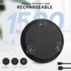 10X Magnifying Mirror with Light, 6inch Makeup Magnifying Mirror with Suction Cups, 10X Lighted Travel Magnification Mirror Large 10x Magnified Mirror with Lights, Compact 10X Travel Magnifying Mirror - Image 5