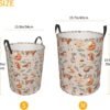 38L Round Laundry Hamper Forest Little Animals Storage Basket Waterproof Coating Deer Squirrel Fox Hedgehog Bird Organizer Bin For Nursery Clothes Toys - Image 6