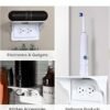 Storage Theory Power Perch Horizontal Wall Outlet Shelf (White 1pk) - Home Wall Shelf Organizer for Bathroom, Kitchen, Bedrooms - Cord Management and Easy Installation. - Image 4