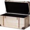 Baxton Studio Bechet Storage Trunk, Silver (154-9188-HiT) - Image 3