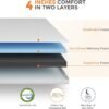 Sweetnight 4 Inch Gel Memory Foam Mattress Topper Twin - Dual-Layer Foam with Washable Cover, Cooling Comfort, and Non-Slip Design for a Restful Sleep - Image 4