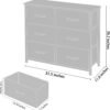 AZL1 Life Concept 6 Drawers Fabric, Tower Dresser for Bedroom, Hallway, Nursery, Entryway, Closets, Sturdy Metal Frame, Wood Tabletop, Easy Pull Handle, 31.5 Inches, Ivory - Image 4