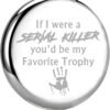 UJIMS Crime Lover Gifts Horror Killers TV Show Inspired Compact Makeup Mirror Horror Movie Fans Gift Crime Fandom Gift (CrimeLoverMakeupMirror) - Image 2