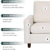 Babion 79" Convertible Sectional Sofa Couch, Linen Fabric L-Shaped Couch 3-Seat Sofa with Removable Ottoman for Living Room, Apartment and Compact Spaces, Beige - Image 9