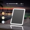 WEILY Portable Travel Mirror Makeup Mirror with 72 LED Lights, Touch Screen Three Colors Dimmable,Ultra Thin, 2000 mAh USB Rechargeable Foldable Cosmetic Mirror(White) - Image 3