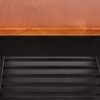 Amazon Basics Kitchen Island Cart with Storage, Solid Wood Top and Wheels, 2 shelves, 35.4 x 18 x 36.5 inches, Cherry and Black - Image 6