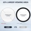 6" 20X Magnifying Mirror with 3 Suction Cups and 360° Adjustable Stand, Large Makeup Mirror with 20X Magnification for Handheld, Table, Wall-Mounted, Travel Compact Magnifier Mirror with Tweezers Set - Image 4
