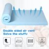 BLKMTY Mattress Topper Twin Mattress 3 Inch Bed Topper Ventilated Memory Foam Mattress Topper Cooling Gel Infusion Cooling& Breathable Soft Mattress in a Box, Blue - Image 5