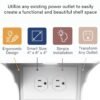 Storage Theory Power Perch Horizontal Wall Outlet Shelf (White 1pk) - Home Wall Shelf Organizer for Bathroom, Kitchen, Bedrooms - Cord Management and Easy Installation. - Image 3