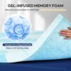 3 Inch Gel Memory Foam Mattress Topper Queen Size High Density Bamboo Rayon,Cooling Breathable Bed Topper for Pressure Relief,Removable & Washable Cover Non-Slip CertiPUR-US - Image 4