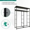 YITAHOME 8-Drawer Fabric Dresser with Shelves, Furniture Storage Tower Cabinet, Organizer for Bedroom, Living Room, Hallway, Closet, Sturdy Steel Frame, Wooden Top, Easy Pull Fabric Bins(Black Grey) - Image 10