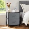 Sweetcrispy Small Nightstand Set of 2 with 2 Drawers, Nightstand for Bedroom, Bedside End Table, Kidsroom Bed Side Table, Wardrobe for Boys and Girls, Dorm, Entryway, Living Room Furniture - Image 8