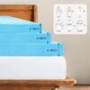 subrtex 2 Inch Memory Foam Mattress Topper Twin XL Gel-Infused Cooling Pad Pressure Relief Ventilated Bed Mattresses Topper, CertiPUR-US Certified Blue - Image 6