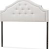 Baxton Studio Cora Modern and Contemporary Greyish Beige Fabric Upholstered Queen Size Headboard - Image 3