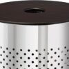 Torre & Tagus Metro Chrome Metal Nested Breathable Laundry Hamper Baskets with Wooden Lids, Set of 2 - Image 7