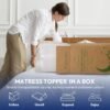 3 Inch Gel Memory Foam Mattress Topper Queen Size High Density Bamboo Rayon,Cooling Breathable Bed Topper for Pressure Relief,Removable & Washable Cover Non-Slip CertiPUR-US - Image 8