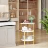 AWQM Marble Side End Table, 3-Tier Sofa Side Table,Small Round Coffee Table Bedside Table, Corner Table w/Metal Frame for Living Room Bedroom, White+Gold - Image 7