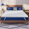 3 Inch Gel Memory Foam Mattress Topper Queen Size High Density Bamboo Rayon,Cooling Breathable Bed Topper for Pressure Relief,Removable & Washable Cover Non-Slip CertiPUR-US - Image 10