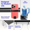 BedShelfie Bedside Shelf for College Dorm Room Bunk Bed & Top Bunk, College Dorm Room Essentials, Clip On Nightstand, Floating Bed Side Table Tray Organizer, Dorm Room Decor - DormEssential, Black - Image 6