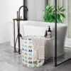 Baby Clothes Basket Gift Laundry Hamper with Handles, Toys Storage Box And Bins for Kids Boys Girls Room, Bedroom Decor, Nursery Gift Basket (grey&blue elephant) - Image 6