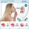 30X Magnifying Mirror with Lights, 6inch Large Makeup Magnifying Mirror, Lighted 30X High Magnifying Mirror, Travel Magnifying Mirror with Lights 30X, Portable LED Magnified Mirror with 3 Suction Cups - Image 4