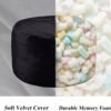 3FT Bean Bag Chairs for Adults with Filling,Big BeanBag Chair with Pocket&Handle,Memory Foam Bean Bags with Velvet Cover for Living Room Bedroom (Black) - Image 5