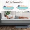 3 Inch Gel Memory Foam Mattress Topper Twin, Medium Firm Foam Mattress Topper, Plush Foam Bed Topper for Pressure Relief, Removable Cover, CertiPUR-US Certified - Image 5