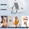 6" 20X Magnifying Mirror with 3 Suction Cups and 360° Adjustable Stand, Large Makeup Mirror with 20X Magnification for Handheld, Table, Wall-Mounted, Travel Compact Magnifier Mirror with Tweezers Set - Image 3