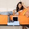 Squirrel-Bedside Perch for College Dorm Room Lofted Bed, Floating Organizer with USB-C & A Charging Ports, Small Spaces, Bed Side Caddy & Nightstand, Device & Bottle Holder, Dorm Essential, Robin Egg - Image 4