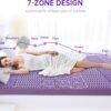4 Inch 7-Zone Twin Mattress Topper, Egg Crate Foam Mattress Topper Twin Size for Back Pain, Lavender Cooling Gel Infused Mattress Pad, CertiPUR-US and Oeko-TEX Certification (38"×75") - Image 7