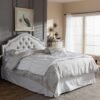Baxton Studio Cora Modern and Contemporary Greyish Beige Fabric Upholstered Queen Size Headboard - Image 5