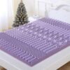4 Inch 7-Zone Twin Mattress Topper, Egg Crate Foam Mattress Topper Twin Size for Back Pain, Lavender Cooling Gel Infused Mattress Pad, CertiPUR-US and Oeko-TEX Certification (38"×75") - Image 4