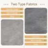 Bean Bag Chair for Adult, Convertible Bean Bag Chair with Washable Corduroy Cover, Memory Foam Bean Bag Chair for Dorm Room, Living Room - Full Grey - Image 6