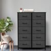AZL1 Life Concept 10 Drawer Dresser - Fabric Storage Tower, Organizer Unit for Bedroom, Living Room, Hallway, Closets & Nursery - Sturdy Steel Frame, Wooden Top & Easy Pull Fabric Bins, Dark Grey - Image 3