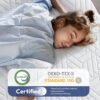 3 Inch Gel Memory Foam Mattress Topper Queen Size High Density Bamboo Rayon,Cooling Breathable Bed Topper for Pressure Relief,Removable & Washable Cover Non-Slip CertiPUR-US - Image 6