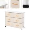 AZL1 Life Concept 6 Drawers Fabric, Tower Dresser for Bedroom, Hallway, Nursery, Entryway, Closets, Sturdy Metal Frame, Wood Tabletop, Easy Pull Handle, 31.5 Inches, Ivory - Image 6