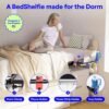 BedShelfie Bedside Shelf for College Dorm Room Bunk Bed & Top Bunk, College Dorm Room Essentials, Clip On Nightstand, Floating Bed Side Table Tray Organizer, Dorm Room Decor - DormEssential, Black - Image 3