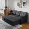 XDOUT 84" Convertible Sofa Sectional L-Shape Sleeper Couch with Storage Chaise and Pull-Out Bed for Living Room, Apartment, Small Spaces, Office, Dorm, 84inch, Dark Gray-1 - Image 8