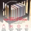 4-Tier Folding Bookshelf | Espresso Wood Finish | 45x16x11.5 Inches | Book Shelf for Books and Trinkets | No Assembly Required | Foldable & Small Bookshelf for Home and Office - Image 7
