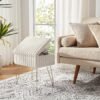 Vanity Stool Chair with Storage Soft Faux Fur Vanity Stool for Makeup Foot Stools Ottoman Make up Small Bench Seat Chairs for Couch Entryway Living Room Bedroom - Image 5