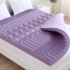 4 Inch 7-Zone Twin Mattress Topper, Egg Crate Foam Mattress Topper Twin Size for Back Pain, Lavender Cooling Gel Infused Mattress Pad, CertiPUR-US and Oeko-TEX Certification (38"×75") - Image 2