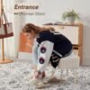 Vanity Stool Chair with Storage Soft Faux Fur Vanity Stool for Makeup Foot Stools Ottoman Make up Small Bench Seat Chairs for Couch Entryway Living Room Bedroom - Image 9