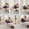 Vanity Stool Chair with Storage Soft Faux Fur Vanity Stool for Makeup Foot Stools Ottoman Make up Small Bench Seat Chairs for Couch Entryway Living Room Bedroom - Image 7