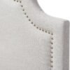 Baxton Studio Cora Modern and Contemporary Greyish Beige Fabric Upholstered Queen Size Headboard - Image 4